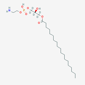 molecular formula C24H50NO7P B12407718 [(2R)-3-[2-aminoethoxy(hydroxy)phosphoryl]oxy-1,1,2,3,3-pentadeuterio-2-hydroxypropyl] nonadecanoate 