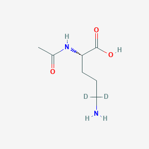 molecular formula C7H14N2O3 B12407798 N-Acetylornithine-d2 