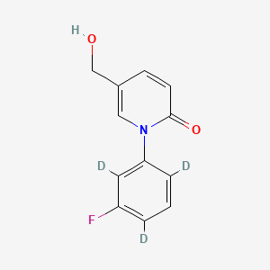 molecular formula C12H10FNO2 B12407843 Fluorofenidone impurity 1-d3 