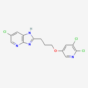 molecular formula C14H11Cl3N4O B12407872 HIV-1 inhibitor-37 