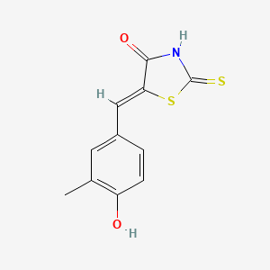 (5Z)-5-[(4-hydroxy-3-methylphenyl)methylidene]-2-sulfanylidene-1,3-thiazolidin-4-one