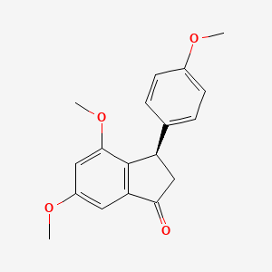 molecular formula C18H18O4 B12407902 (3R)-4,6-dimethoxy-3-(4-methoxyphenyl)-2,3-dihydroinden-1-one 