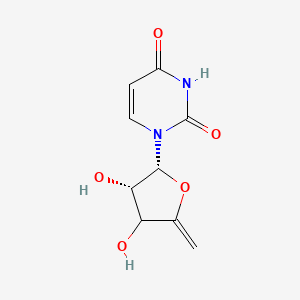 molecular formula C9H10N2O5 B12407905 1-[(2R,3S)-3,4-dihydroxy-5-methylideneoxolan-2-yl]pyrimidine-2,4-dione 