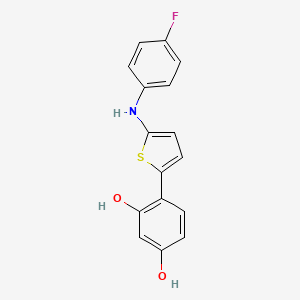 4-[5-(4-Fluoroanilino)thiophen-2-yl]benzene-1,3-diol