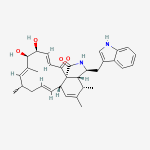 (1S,3E,5S,6R,7E,9S,11E,13S,16S,17R,18S)-5,6-dihydroxy-18-(1H-indol-3-ylmethyl)-7,9,15,16-tetramethyl-19-azatricyclo[11.7.0.01,17]icosa-3,7,11,14-tetraene-2,20-dione