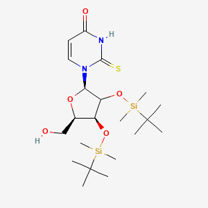 molecular formula C21H40N2O5SSi2 B12407964 1-[(2R,4S,5R)-3,4-bis[[tert-butyl(dimethyl)silyl]oxy]-5-(hydroxymethyl)oxolan-2-yl]-2-sulfanylidenepyrimidin-4-one 