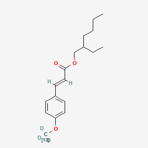 molecular formula C18H26O3 B12407992 (E)-Octinoxate-13C,d3 