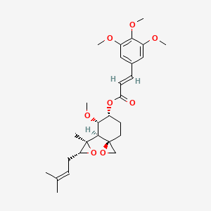 molecular formula C28H38O8 B1240804 O-(3,4,5-Trimethoxy-trans-cinnamoyl)fumagillol CAS No. 251111-15-6
