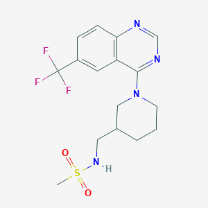 molecular formula C16H19F3N4O2S B12408043 N-[[1-[6-(trifluoromethyl)quinazolin-4-yl]piperidin-3-yl]methyl]methanesulfonamide 