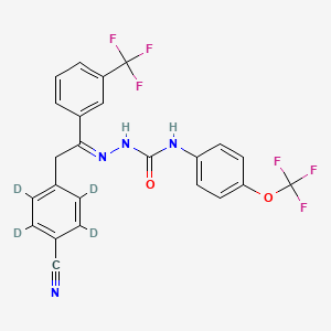 molecular formula C24H16F6N4O2 B12408082 Metaflumizone-d4 