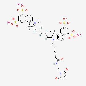 molecular formula C46H45K3N4O15S4 B12408084 Sulfo-Cyanine5.5 maleimide (potassium) 