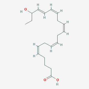 molecular formula C20H30O3 B124081 (+/-)-18-羟基-5Z,8Z,11Z,14Z,16E-二十碳五烯酸 CAS No. 141110-17-0