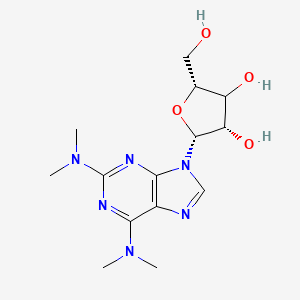 molecular formula C14H22N6O4 B12408110 (2R,3S,5R)-2-[2,6-bis(dimethylamino)purin-9-yl]-5-(hydroxymethyl)oxolane-3,4-diol 