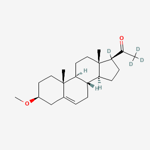 2,2,2-trideuterio-1-[(3S,8S,9S,10R,13S,14S,17S)-17-deuterio-3-methoxy-10,13-dimethyl-1,2,3,4,7,8,9,11,12,14,15,16-dodecahydrocyclopenta[a]phenanthren-17-yl]ethanone