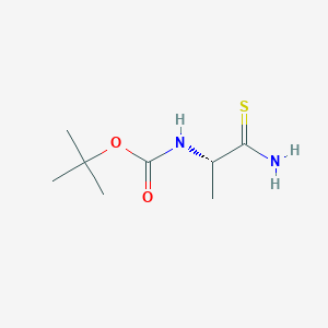 B124082 (S)-2-(tert-Butoxycarbonylamino)propanethioamide CAS No. 141041-86-3