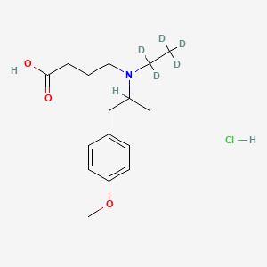 molecular formula C16H26ClNO3 B12408208 Mebeverine acid-d5 (hydrochloride) 