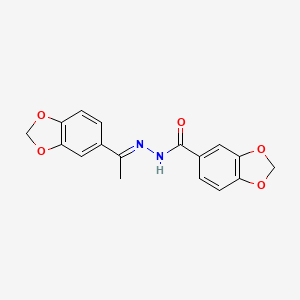 N-[(E)-1-(1,3-benzodioxol-5-yl)ethylideneamino]-1,3-benzodioxole-5-carboxamide