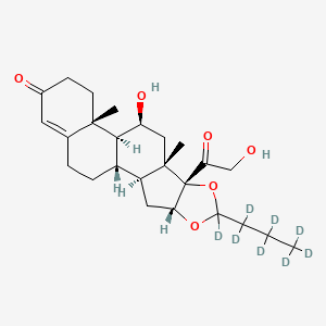 molecular formula C25H36O6 B12408221 1,2-Dihydrobudesonide-d8 