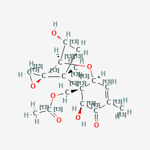 molecular formula C17H22O7 B12408271 15-Acetyl-deoxynivalenol-13C17 