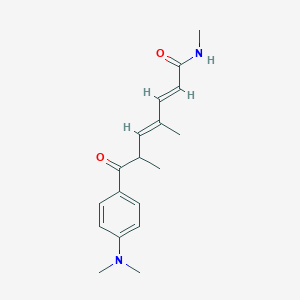 molecular formula C18H24N2O2 B1240831 (2E,4E)-7-[4-(二甲基氨基)苯基]-N,4,6-三甲基-7-氧代庚-2,4-二烯酰胺 