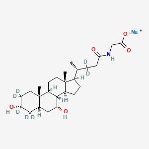 molecular formula C26H42NNaO5 B12408314 Glycochenodeoxycholic acid-d7 (sodium) 