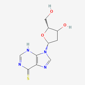 9-[(2R,5R)-4-hydroxy-5-(hydroxymethyl)oxolan-2-yl]-3H-purine-6-thione