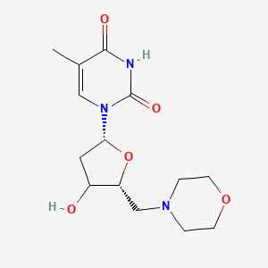 1-[(2R,5R)-4-hydroxy-5-(morpholin-4-ylmethyl)oxolan-2-yl]-5-methylpyrimidine-2,4-dione