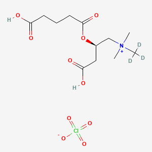 molecular formula C12H22ClNO10 B12408348 L-Carnitine(mono)-O-glutaryl-d3 (perchlorate) 