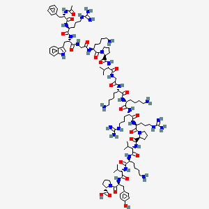 molecular formula C107H170N32O21 B12408372 Ac-Phe-Arg-Trp-Gly-Lys-Pro-Val-Gly-Lys-Lys-Arg-Arg-Pro-Val-Lys-Val-Tyr-Pro-OH 