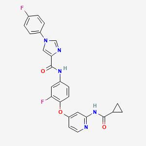 molecular formula C25H19F2N5O3 B12408381 c-Met-IN-9 