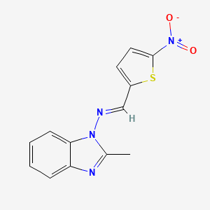 molecular formula C13H10N4O2S B1240839 (2-甲基苯并咪唑-1-基)-[(5-硝基-2-噻吩基)亚甲基]胺 