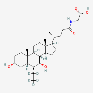 molecular formula C28H47NO5 B12408566 Glyco-obeticholic acid-d5 