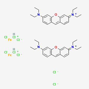 molecular formula C42H56Cl8Fe2N4O2 B12408635 Chloro(chloronio)iron;[6-(diethylamino)xanthen-3-ylidene]-diethylazanium;tetrachloride 