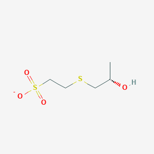 molecular formula C5H11O4S2- B1240864 (S)-2-羟基丙基辅酶M(1-) 