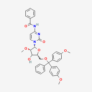 molecular formula C38H37N3O8 B12408645 N-[1-[(2R,3S,5R)-5-[[bis(4-methoxyphenyl)-phenylmethoxy]methyl]-4-hydroxy-3-methoxyoxolan-2-yl]-2-oxopyrimidin-4-yl]benzamide 