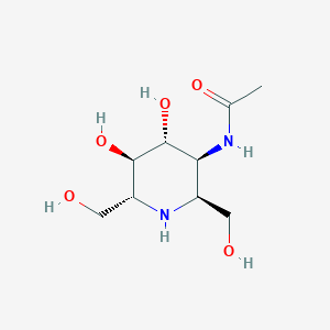 N-[(2S,3S,4R,5R,6R)-4,5-dihydroxy-2,6-bis(hydroxymethyl)piperidin-3-yl]acetamide