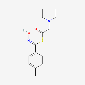 molecular formula C14H20N2O2S B1240871 S-(2-(Diethylamino)ethyl) alpha-keto-4-methylbenzothiohydroximate CAS No. 105300-32-1