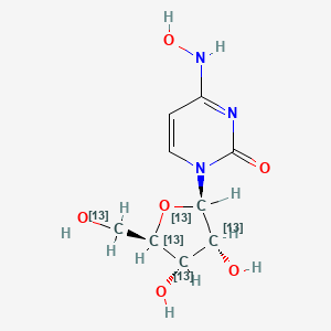 1-[(2R,3R,4S,5R)-3,4-dihydroxy-5-(hydroxy(113C)methyl)(2,3,4,5-13C4)oxolan-2-yl]-4-(hydroxyamino)pyrimidin-2-one