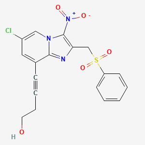 molecular formula C18H14ClN3O5S B12408739 Antitrypanosomal agent 4 