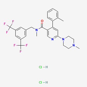 molecular formula C28H30Cl2F6N4O B12408750 Imnopitant dihydrochloride CAS No. 290296-52-5