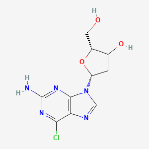 molecular formula C10H12ClN5O3 B12408778 (2R,5R)-5-(2-amino-6-chloropurin-9-yl)-2-(hydroxymethyl)oxolan-3-ol 