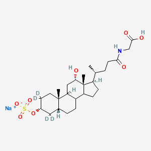 sodium;[(3R,5R,9S,10S,12S,13R,17R)-17-[(2R)-5-(carboxymethylamino)-5-oxopentan-2-yl]-2,2,4,4-tetradeuterio-12-hydroxy-10,13-dimethyl-3,5,6,7,8,9,11,12,14,15,16,17-dodecahydro-1H-cyclopenta[a]phenanthren-3-yl] sulfate