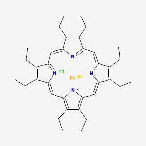 molecular formula C36H44ClFeN4 B12408924 Iron(3+);2,3,7,8,12,13,17,18-octaethylporphyrin-21,22-diide;chloride 