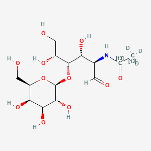 molecular formula C14H25NO11 B12408945 N-Acetyllactosamine-13C2,d3 