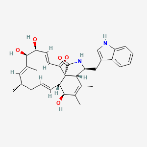 (1R,3E,5S,6R,7E,9S,11E,13R,14S,17R,18S)-5,6,14-trihydroxy-18-(1H-indol-3-ylmethyl)-7,9,15,16-tetramethyl-19-azatricyclo[11.7.0.01,17]icosa-3,7,11,15-tetraene-2,20-dione