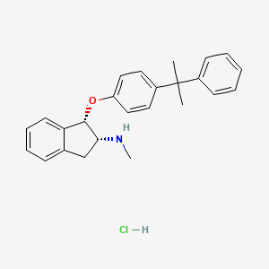 (1S,2R)-N-methyl-1-[4-(2-phenylpropan-2-yl)phenoxy]-2,3-dihydro-1H-inden-2-amine;hydrochloride