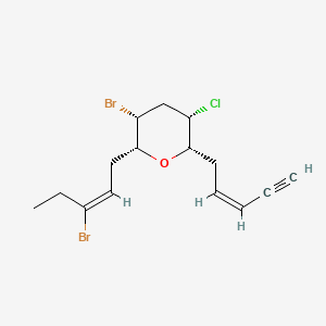 molecular formula C15H19Br2ClO B1240906 (2R,3R,5S,6S)-3-bromo-2-[(E)-3-bromopent-2-enyl]-5-chloro-6-[(Z)-pent-2-en-4-ynyl]oxane 