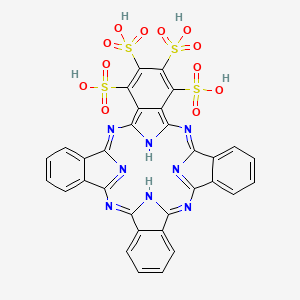 2,11,20,29,37,38,39,40-Octazanonacyclo[28.6.1.13,10.112,19.121,28.04,9.013,18.022,27.031,36]tetraconta-1,3,5,7,9,11,13,15,17,19(39),20,22,24,26,28,30(37),31,33,35-nonadecaene-5,6,7,8-tetrasulfonic acid