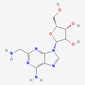 molecular formula C11H16N6O4 B12409128 2-Aminomethyl adenosine 