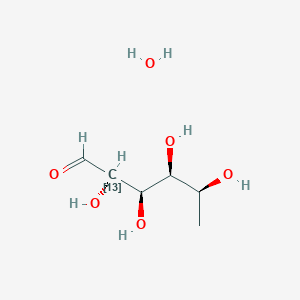 molecular formula C6H14O6 B12409164 Rhamnose-13C-1 (monohydrate) 